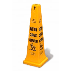Предупреждающий знак "Внимание, мокрый пол", конусообразный FG627600YEL