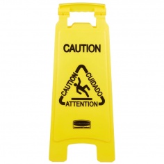 Предупреждающий знак "Внимание, мокрый пол" раскладной, 2-сторонний FG611200YEL