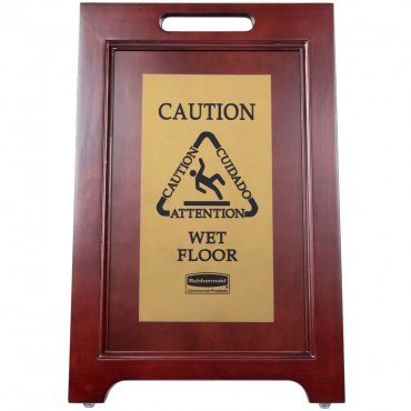  Предупреждающий знак "Внимание, мокрый пол" складной деревянный1867507