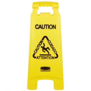 Предупреждающий знак "Внимание, мокрый пол" раскладной, 2-сторонний FG611200YEL